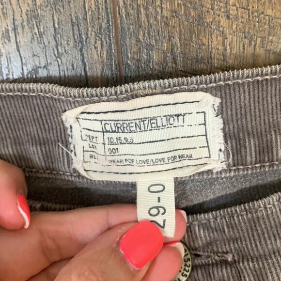 Current/Elliott The Stiletto Corduroy Brown Skinny Pants - Picture 3 of 8